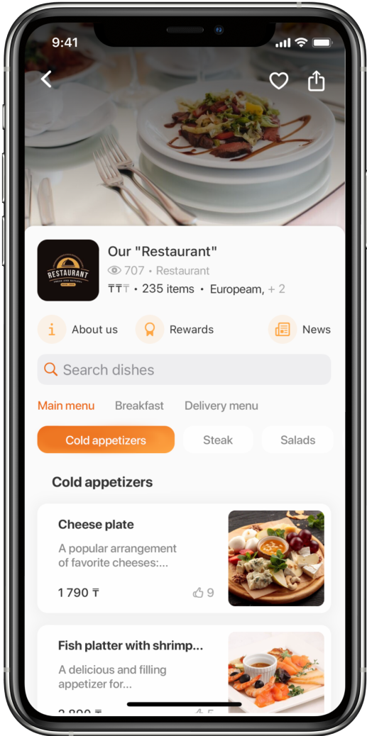 Use your digital menu like a personal website